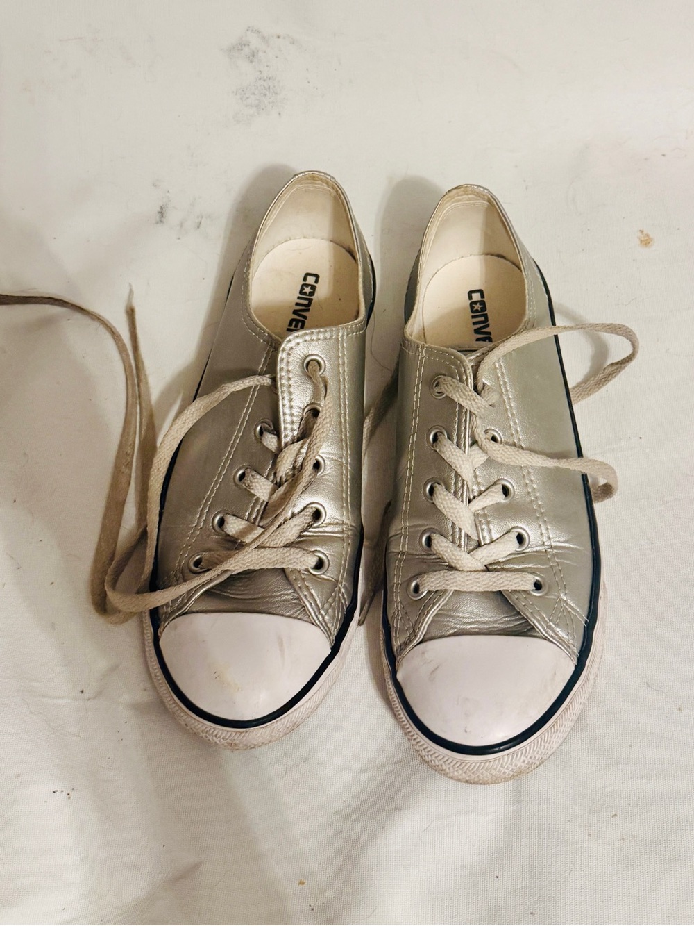 Converse Metallic Taupe Low-Top Sneakers